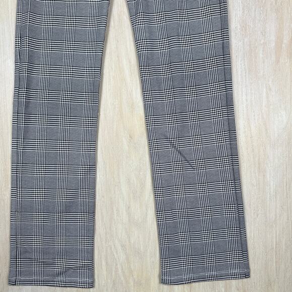 Betabrand Black Glen Plaid Stretch Straight Leg Pull On Dress Pants Small PETITE - Picture 4 of 12